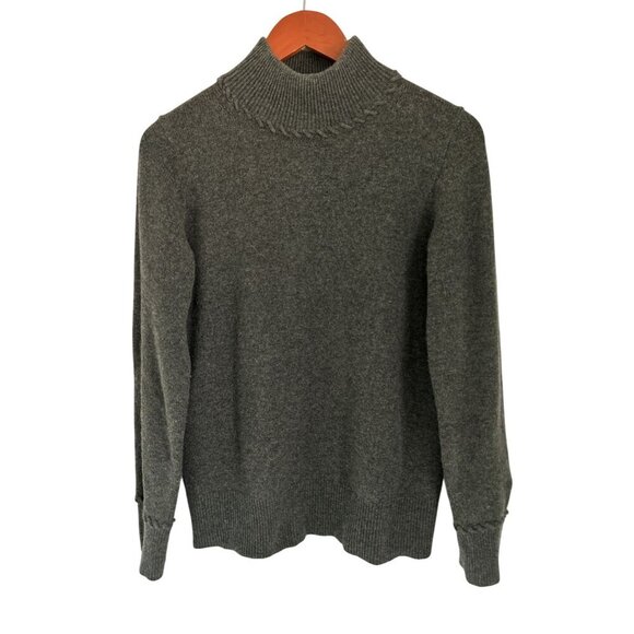 THEORY 100% Cashmere Whipstitch Turtleneck Sweater Old Money - Picture 1 of 8